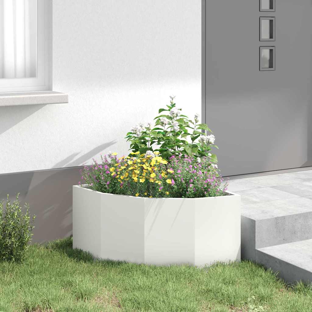 Hjørne Plantekasse Hvid 60 x 60 x 35 cm Stål