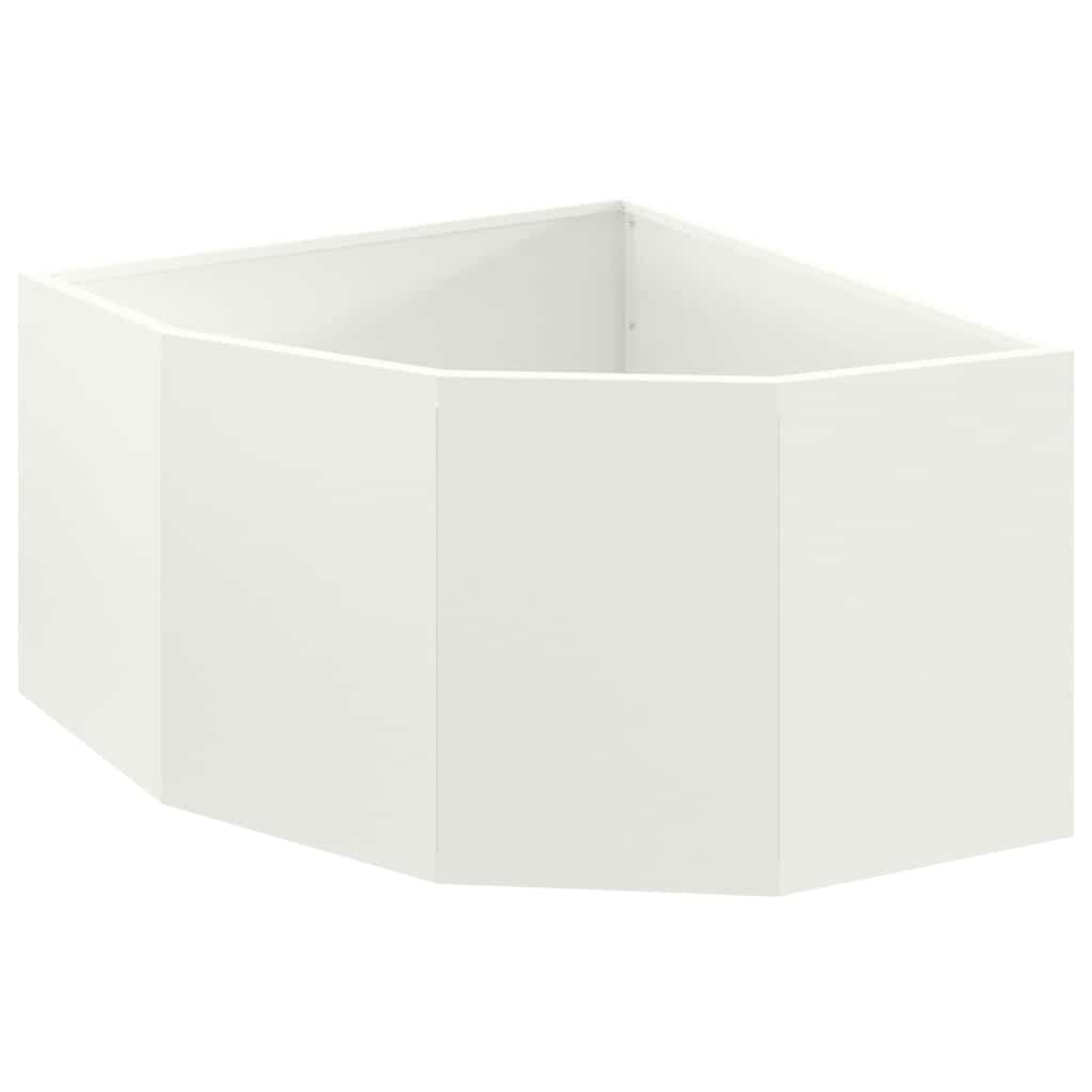 Hjørne Plantekasse Hvid 60 x 60 x 35 cm Stål