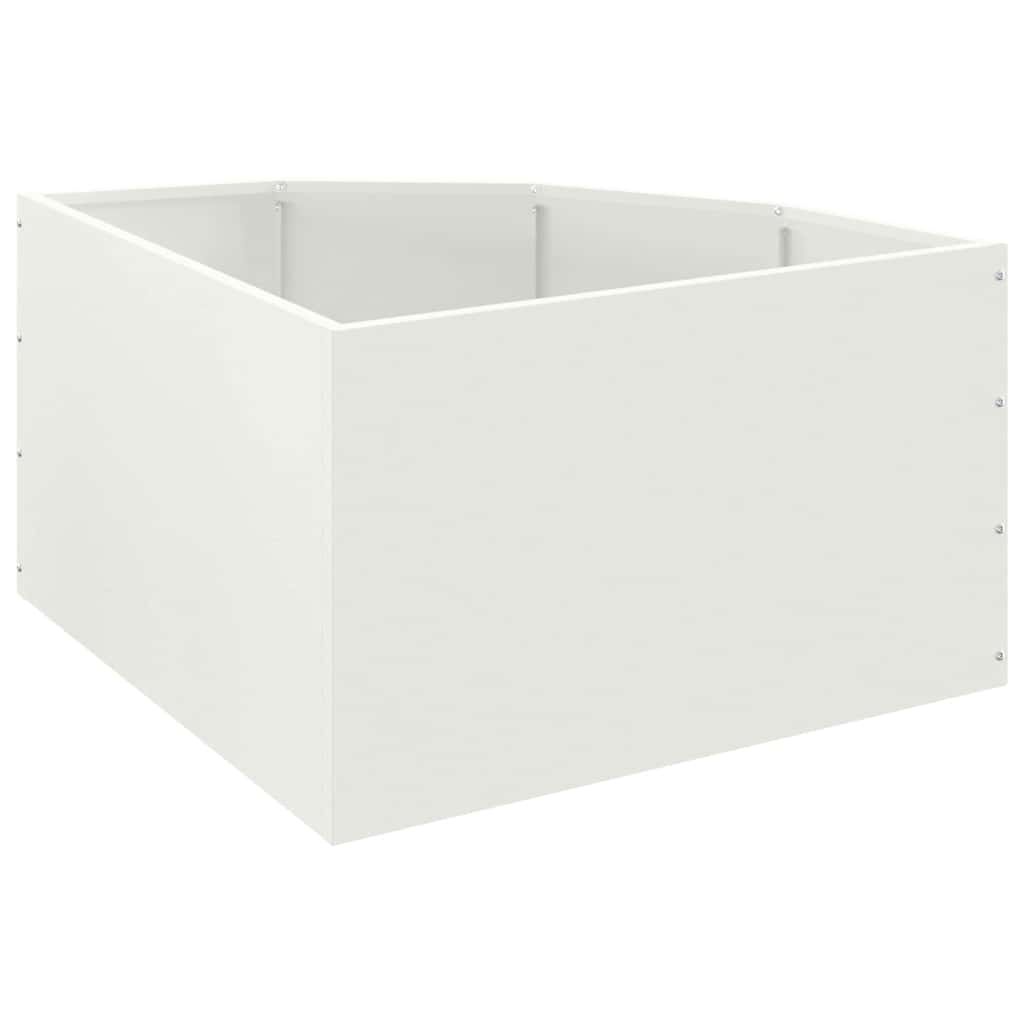 Hjørne Plantekasse Hvid 60 x 60 x 35 cm Stål