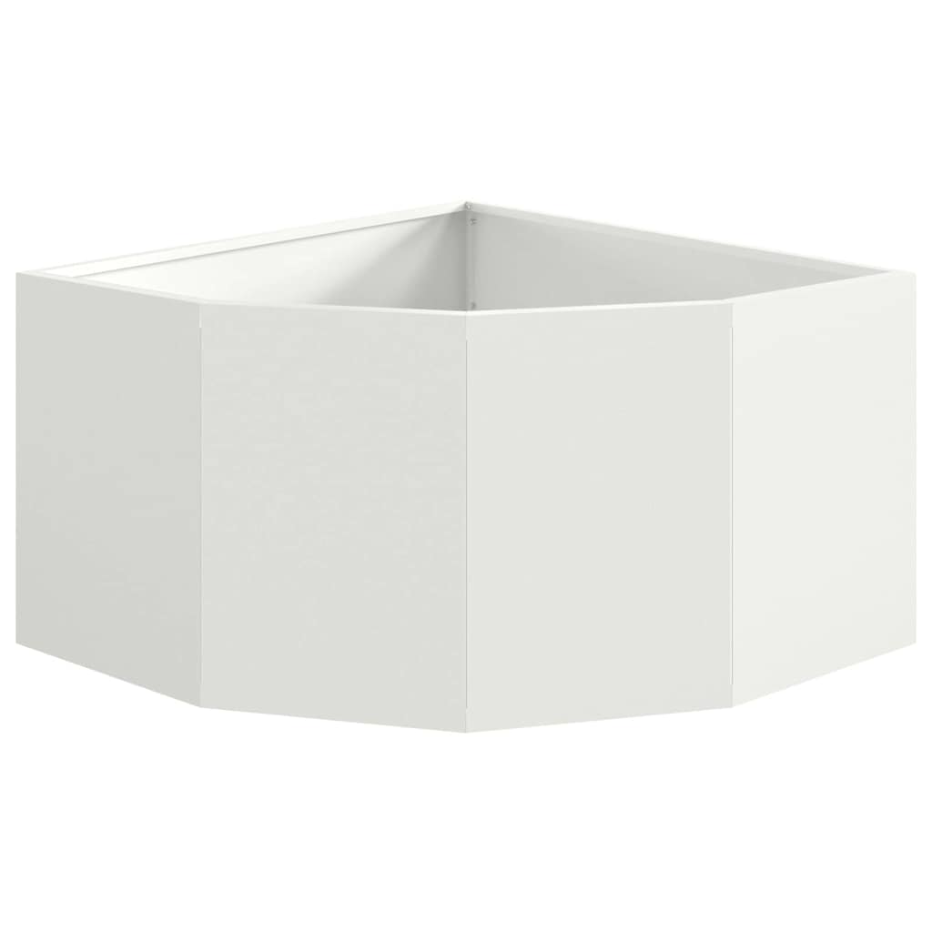 Hjørne Plantekasse Hvid 60 x 60 x 35 cm Stål