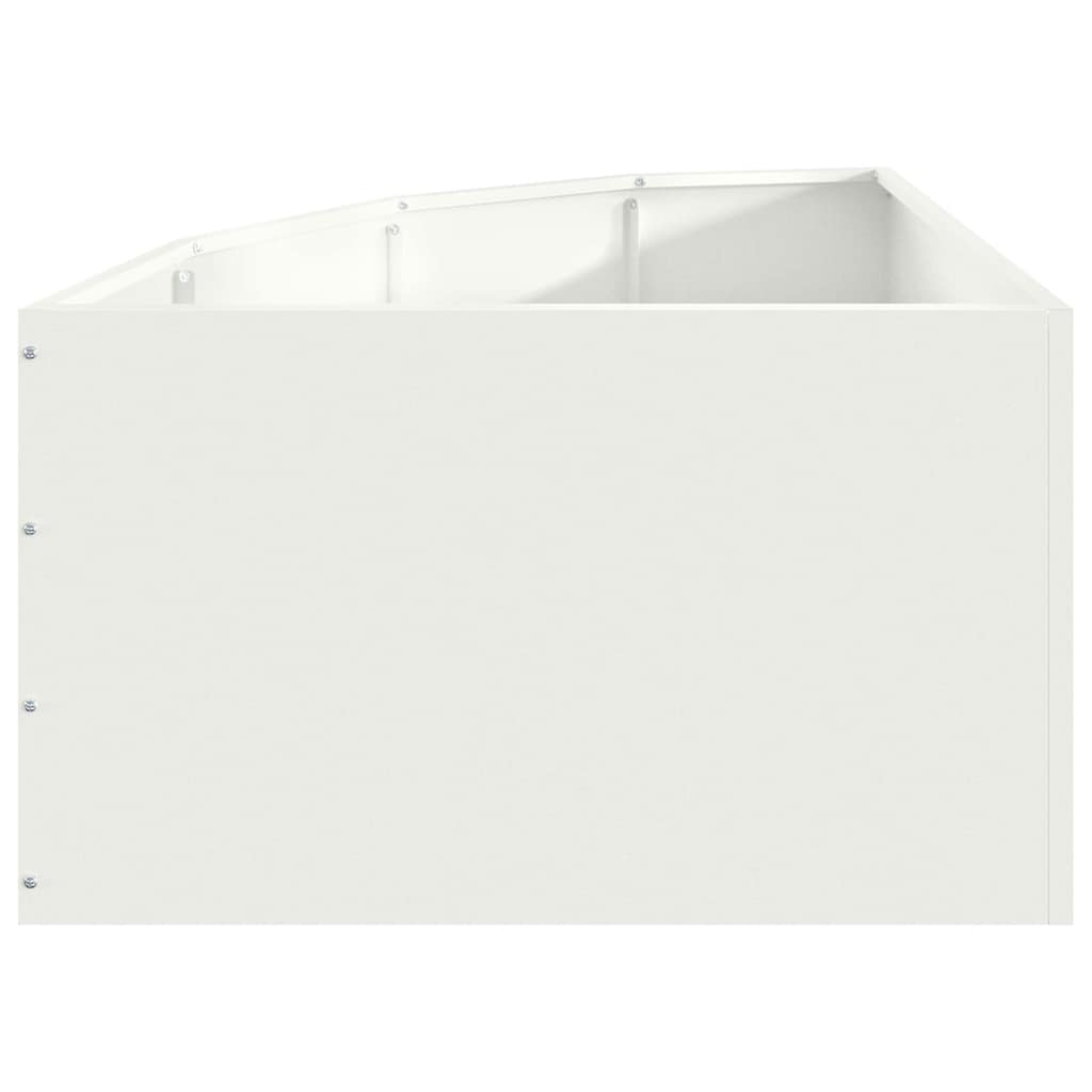 Hjørne Plantekasse Hvid 60 x 60 x 35 cm Stål
