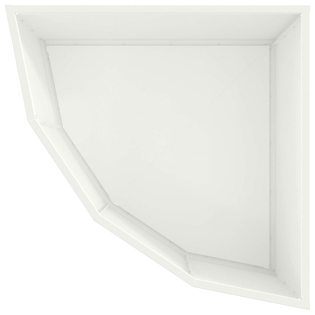 Hjørne Plantekasse Hvid 60 x 60 x 35 cm Stål