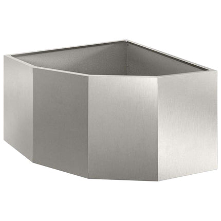 Hjørne Plantekasse Sølv 60 x 60 x 35 cm Rustfrit stål