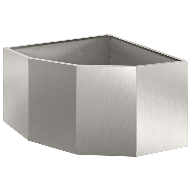 Hjørne Plantekasse Sølv 60 x 60 x 35 cm Rustfrit stål