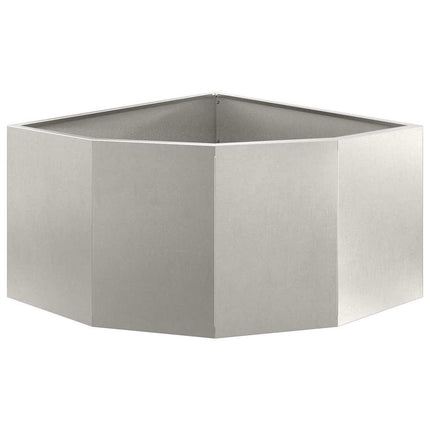 Hjørne Plantekasse Sølv 60 x 60 x 35 cm Rustfrit stål