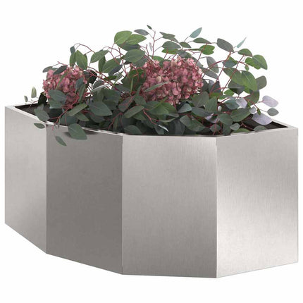 Hjørne Plantekasse Sølv 60 x 60 x 35 cm Rustfrit stål