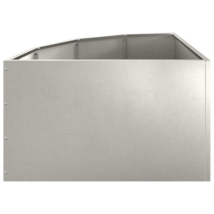 Hjørne Plantekasse Sølv 60 x 60 x 35 cm Rustfrit stål