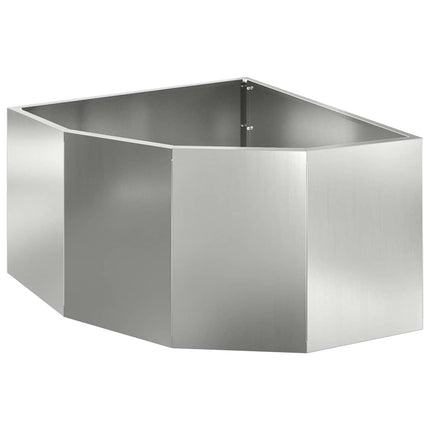 Hjørne Plantekasse Sølv 60 x 60 x 35 cm Galvaniseret stål
