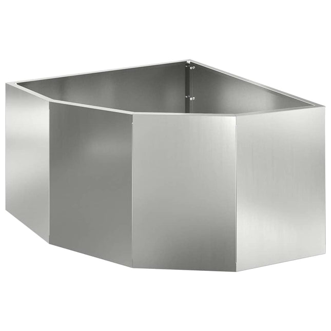 Hjørne Plantekasse Sølv 60 x 60 x 35 cm Galvaniseret stål