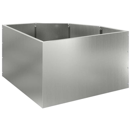 Hjørne Plantekasse Sølv 60 x 60 x 35 cm Galvaniseret stål