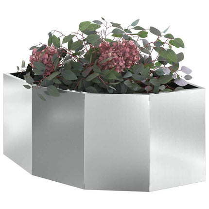 Hjørne Plantekasse Sølv 60 x 60 x 35 cm Galvaniseret stål