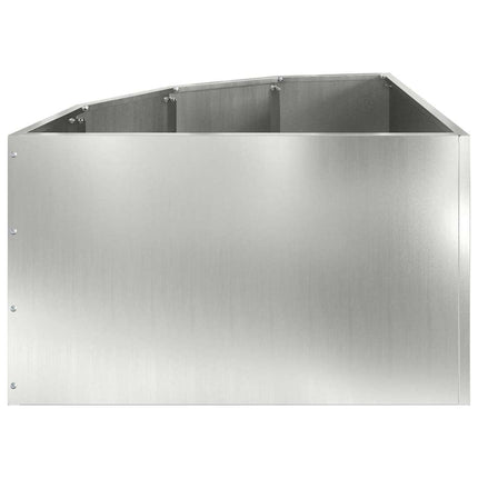 Hjørne Plantekasse Sølv 60 x 60 x 35 cm Galvaniseret stål