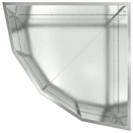 Hjørne Plantekasse Sølv 60 x 60 x 35 cm Galvaniseret stål