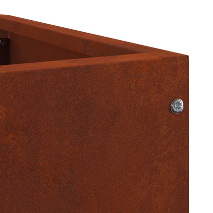 Hjørne Plantekasse Rusten 60 x 60 x 35 cm Forvitret stål