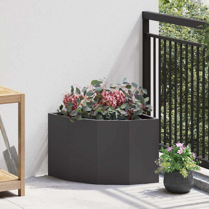 Hjørne Plantekasse Sort 45 x 45 x 35 cm Stål