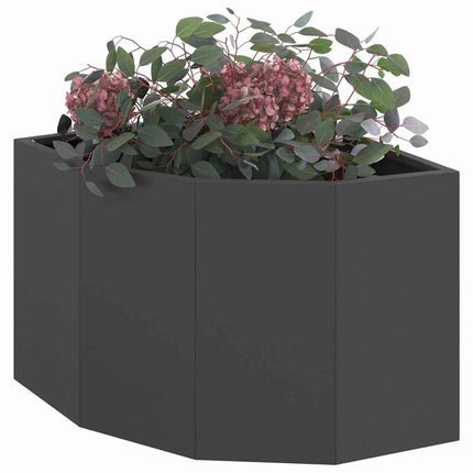 Hjørne Plantekasse Sort 45 x 45 x 35 cm Stål