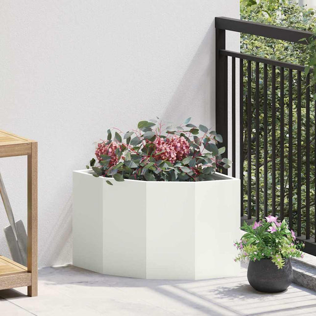 Hjørne Plantekasse Hvid 45 x 45 x 35 cm Stål