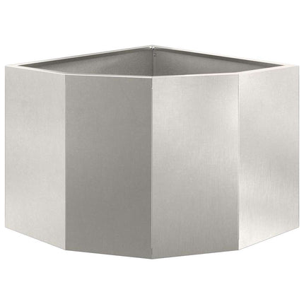 Hjørne Plantekasse Sølv 45 x 45 x 35 cm Rustfrit stål