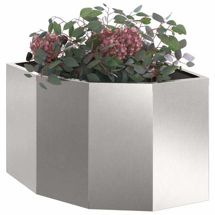Hjørne Plantekasse Sølv 45 x 45 x 35 cm Rustfrit stål