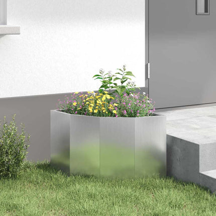 Hjørne Plantekasse Sølv 45 x 45 x 35 cm Galvaniseret stål