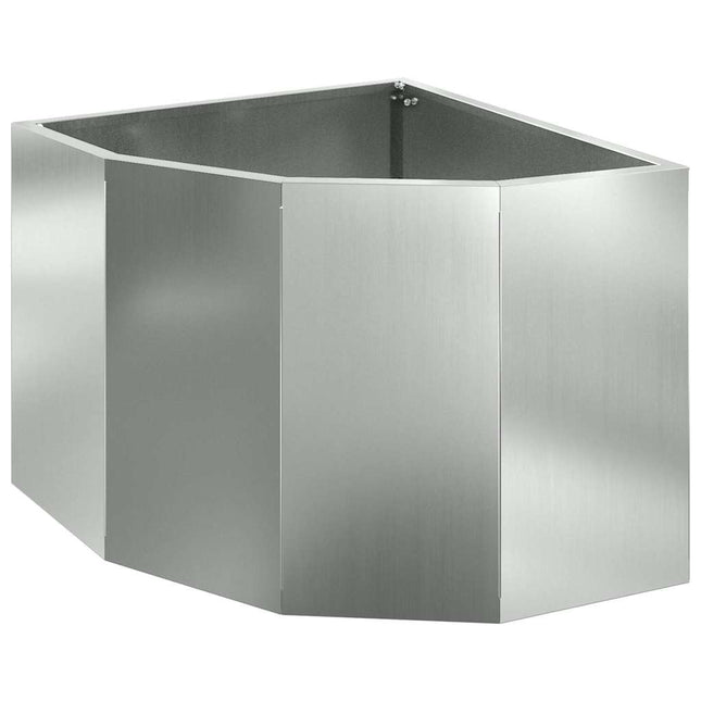 Hjørne Plantekasse Sølv 45 x 45 x 35 cm Galvaniseret stål