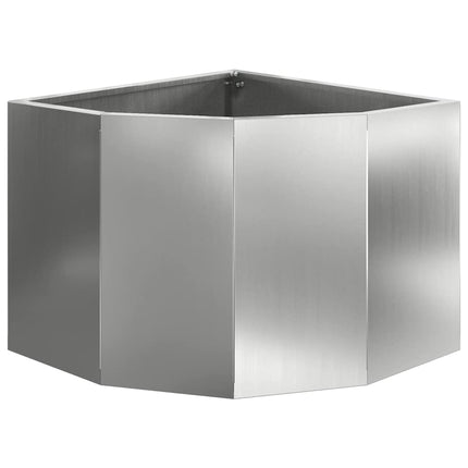 Hjørne Plantekasse Sølv 45 x 45 x 35 cm Galvaniseret stål