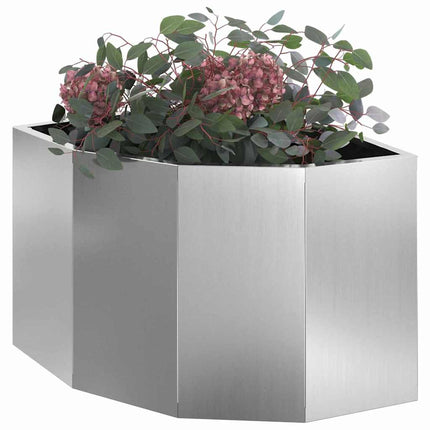 Hjørne Plantekasse Sølv 45 x 45 x 35 cm Galvaniseret stål