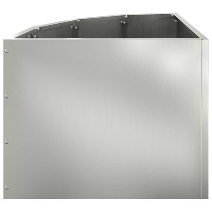 Hjørne Plantekasse Sølv 45 x 45 x 35 cm Galvaniseret stål