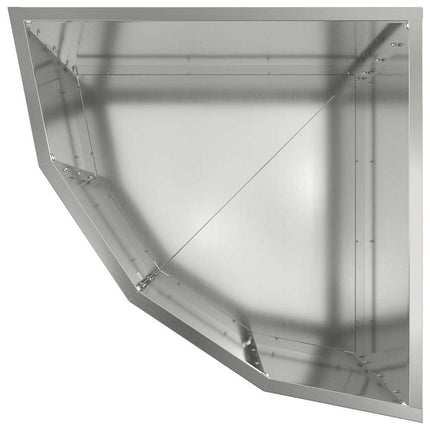 Hjørne Plantekasse Sølv 45 x 45 x 35 cm Galvaniseret stål