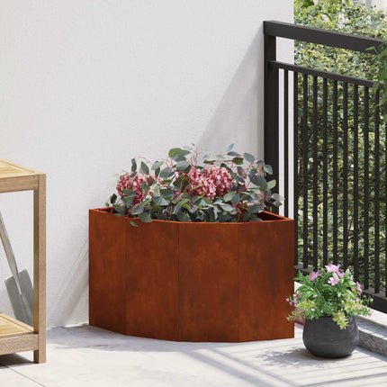 Hjørne Plantekasse Rusten 45 x 45 x 35 cm Forvitret stål