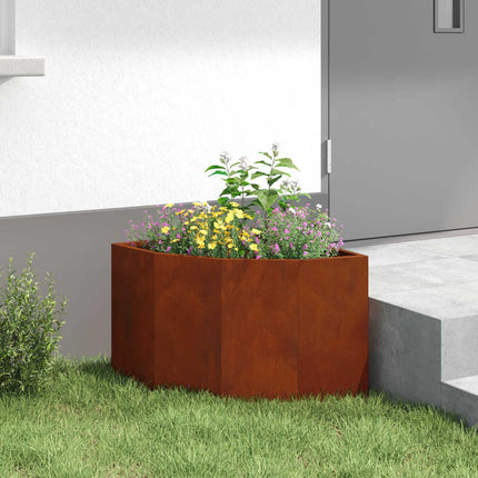 Hjørne Plantekasse Rusten 45 x 45 x 35 cm Forvitret stål