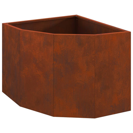 Hjørne Plantekasse Rusten 45 x 45 x 35 cm Forvitret stål