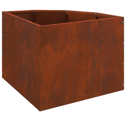 Hjørne Plantekasse Rusten 45 x 45 x 35 cm Forvitret stål