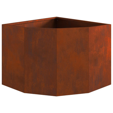 Hjørne Plantekasse Rusten 45 x 45 x 35 cm Forvitret stål
