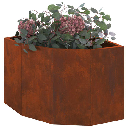 Hjørne Plantekasse Rusten 45 x 45 x 35 cm Forvitret stål