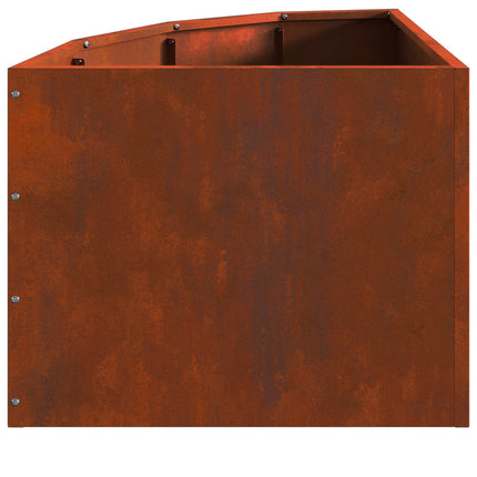Hjørne Plantekasse Rusten 45 x 45 x 35 cm Forvitret stål