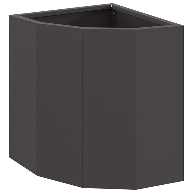 Hjørne Plantekasse Sort 30 x 30 x 35 cm Stål
