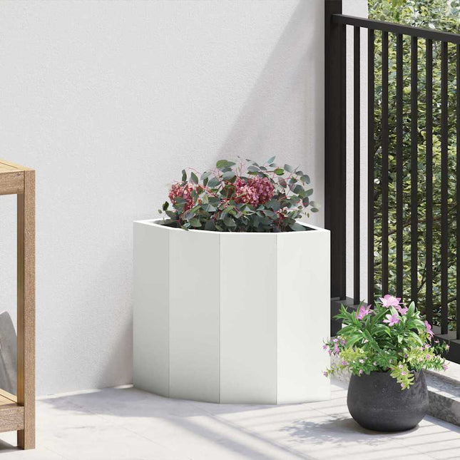 Hjørne Plantekasse Hvid 30 x 30 x 35 cm Stål