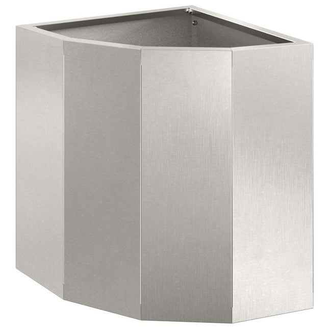 Hjørne Plantekasse Sølv 30 x 30 x 35 cm Rustfrit stål