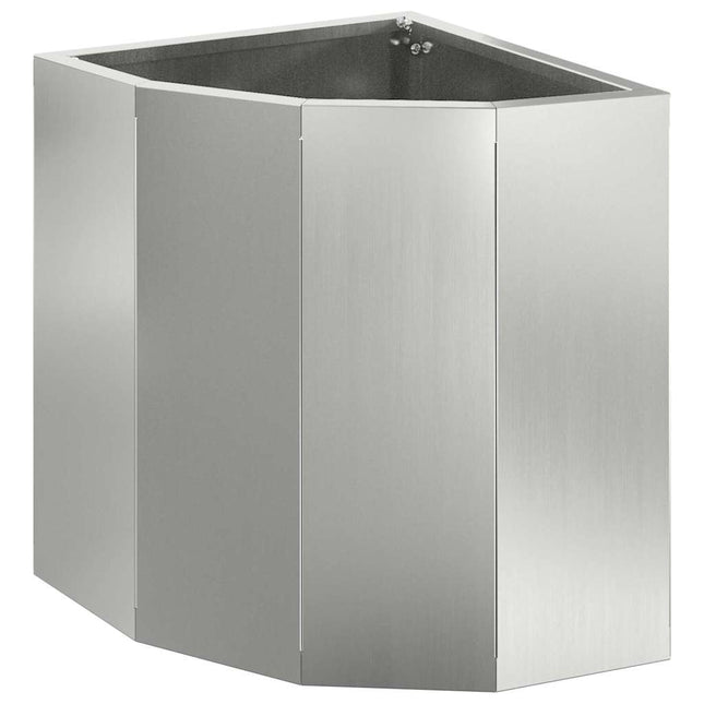 Hjørne Plantekasse Sølv 30 x 30 x 35 cm Galvaniseret stål