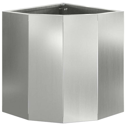 Hjørne Plantekasse Sølv 30 x 30 x 35 cm Galvaniseret stål