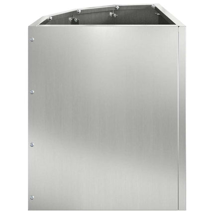 Hjørne Plantekasse Sølv 30 x 30 x 35 cm Galvaniseret stål