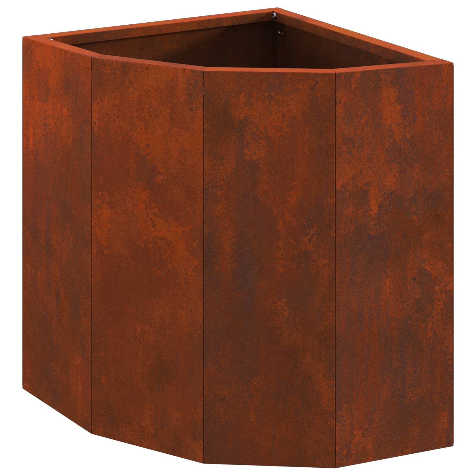 Hjørne Plantekasse Rusten 30 x 30 x 35 cm Forvitret stål