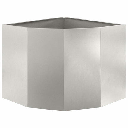 Hjørne Plantekasse Sølv 60 x 60 x 50 cm Rustfrit stål