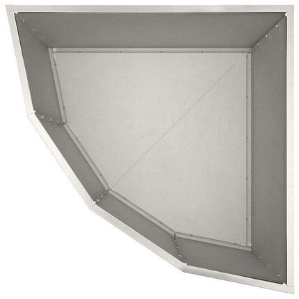 Hjørne Plantekasse Sølv 60 x 60 x 50 cm Rustfrit stål
