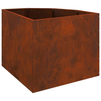 Hjørne Plantekasse Rusten 60 x 60 x 50 cm Forvitret stål