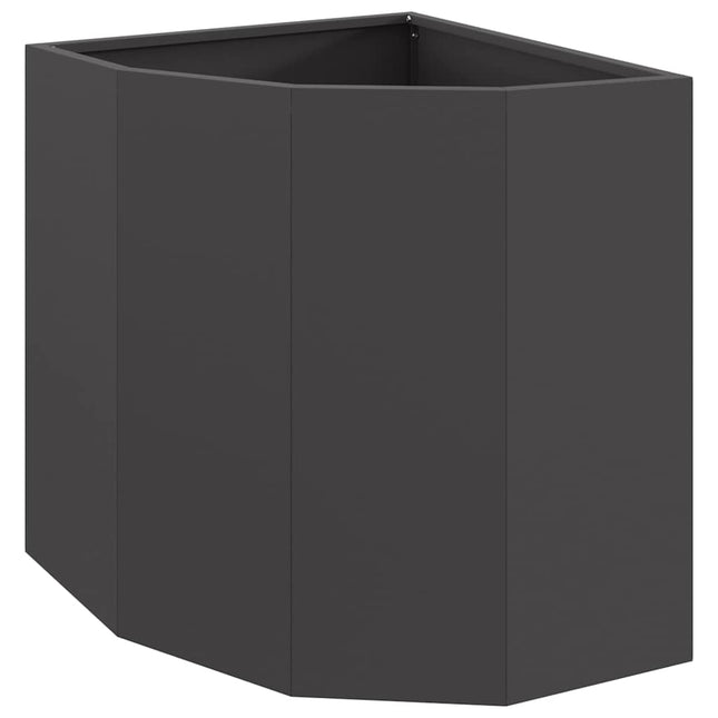 Hjørne Plantekasse Sort 45 x 45 x 50 cm Stål