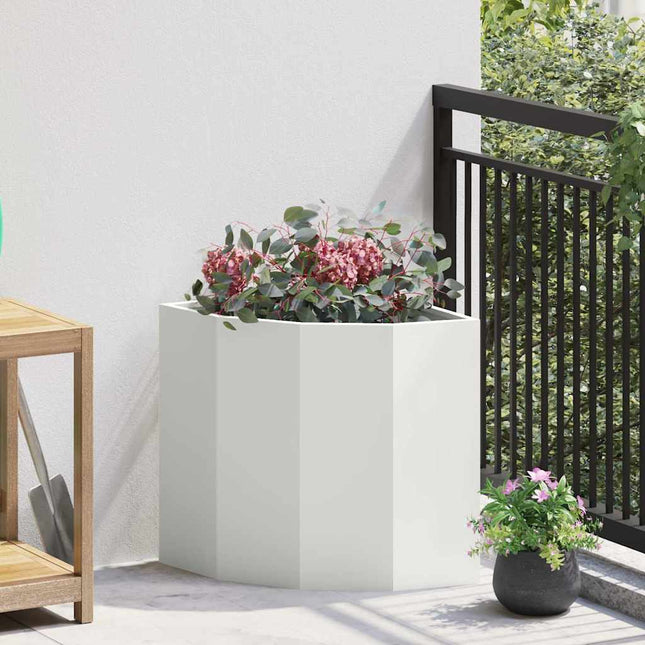 Hjørne Plantekasse Hvid 45 x 45 x 50 cm Stål