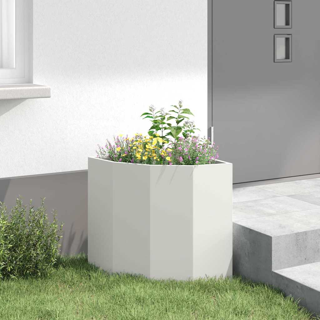 Hjørne Plantekasse Hvid 45 x 45 x 50 cm Stål