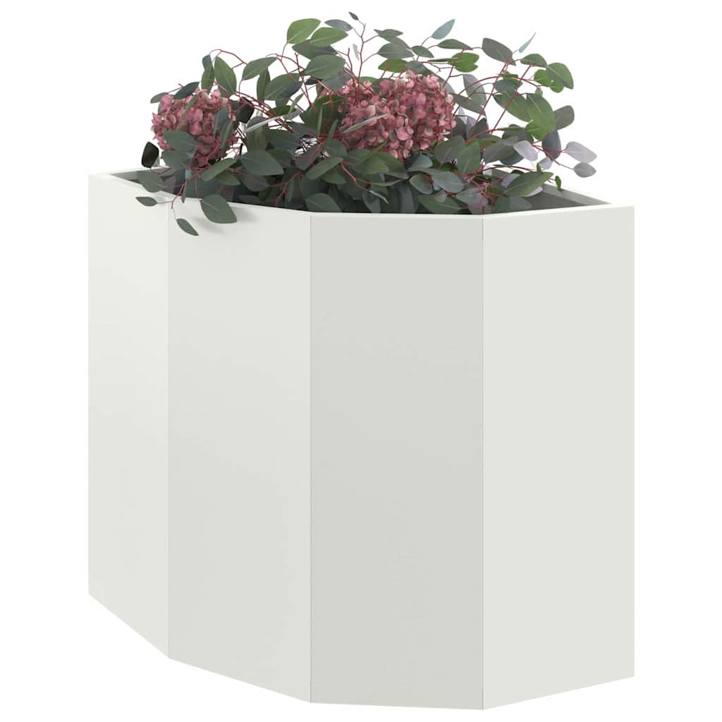 Hjørne Plantekasse Hvid 45 x 45 x 50 cm Stål